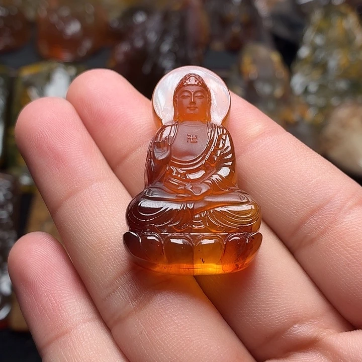 琥珀未镶嵌颈饰132