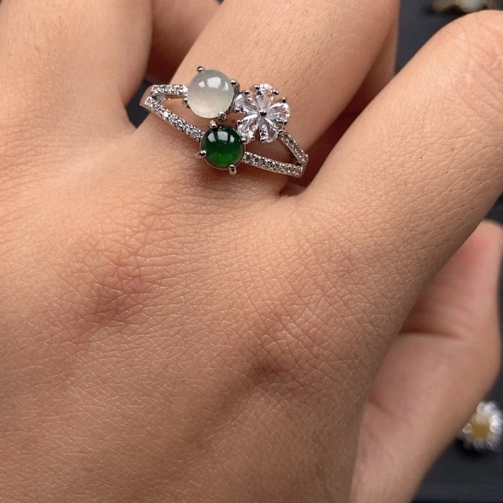 翡翠未镶嵌戒指戒指