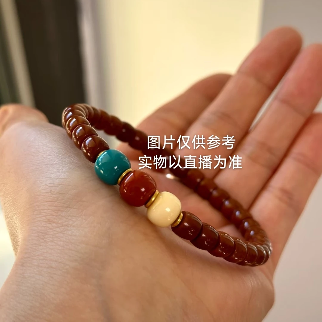 湖北十堰松配饰原DIY矿圆珠老型隔片散珠三通