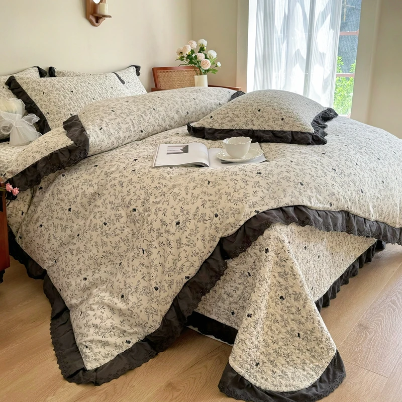 【床盖同款夏凉被】全棉法式花边 夏凉被 一体被 柔软亲肤 可机洗