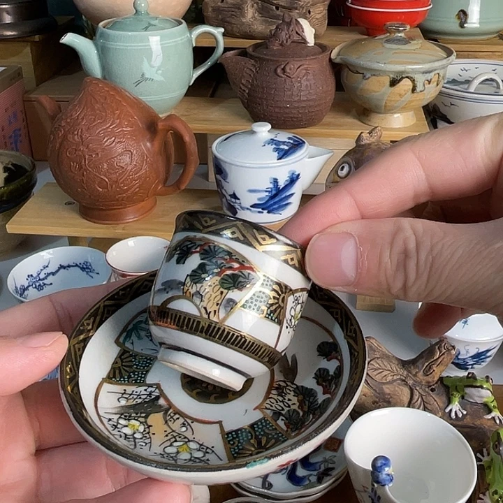 瓷片好看的九谷一套哦