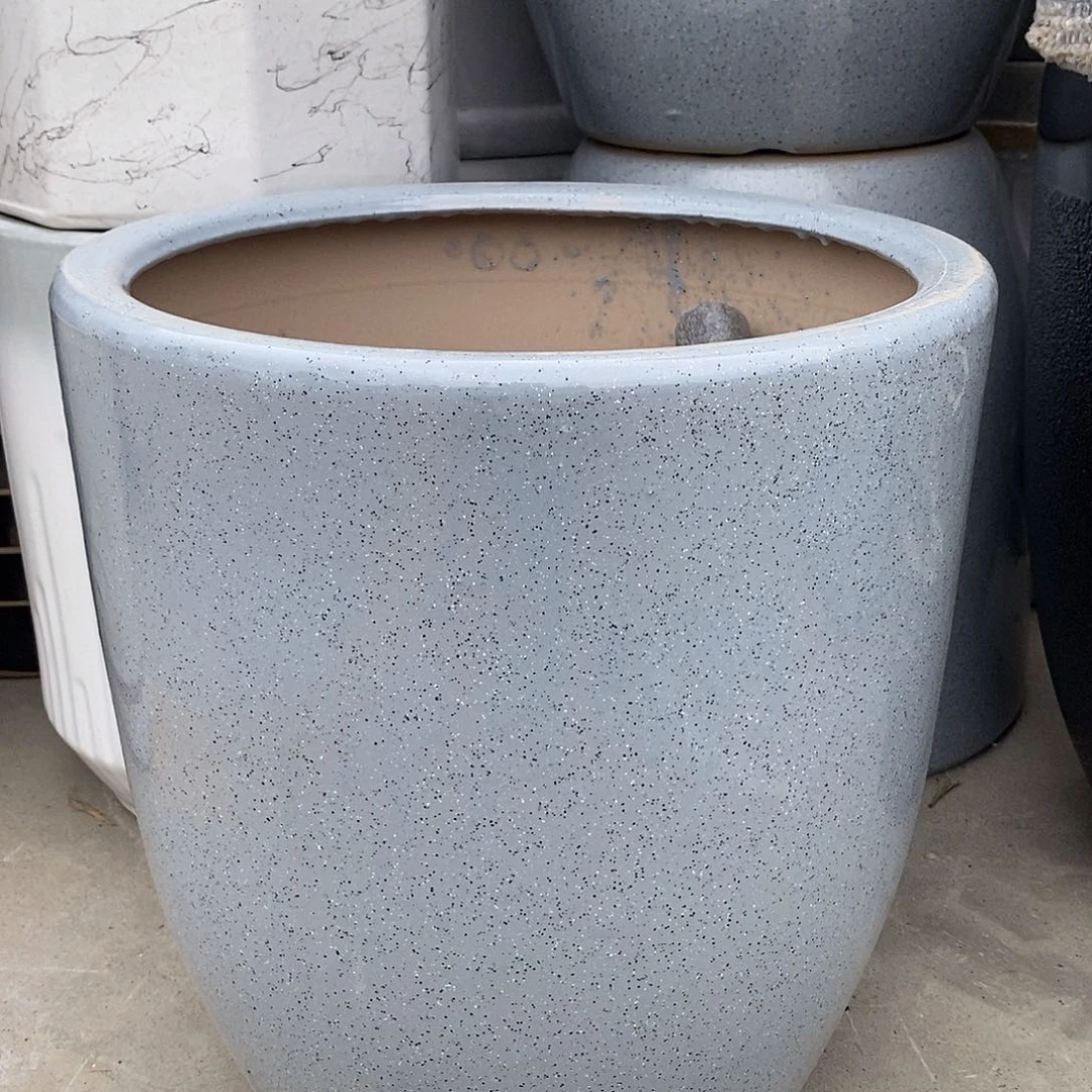 蓝色锥形光面低腰大号