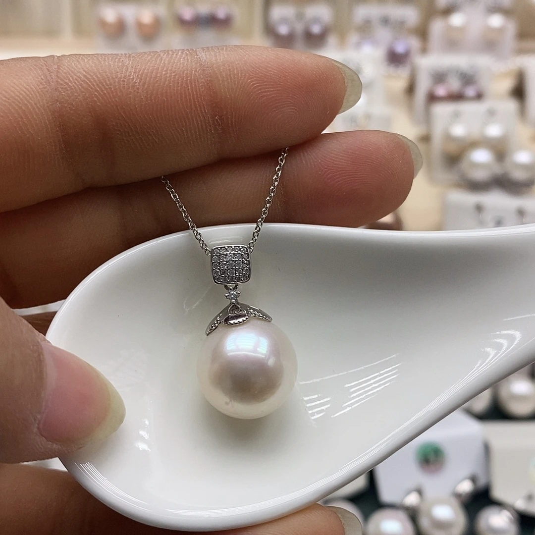 颈饰淡水珍珠银S925镶嵌