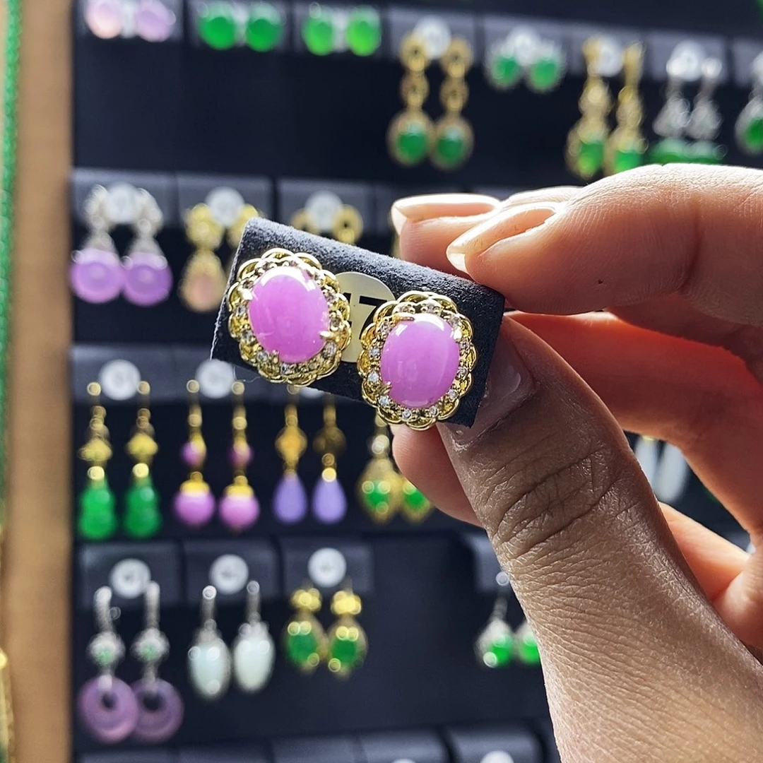 翡翠未镶嵌耳饰47