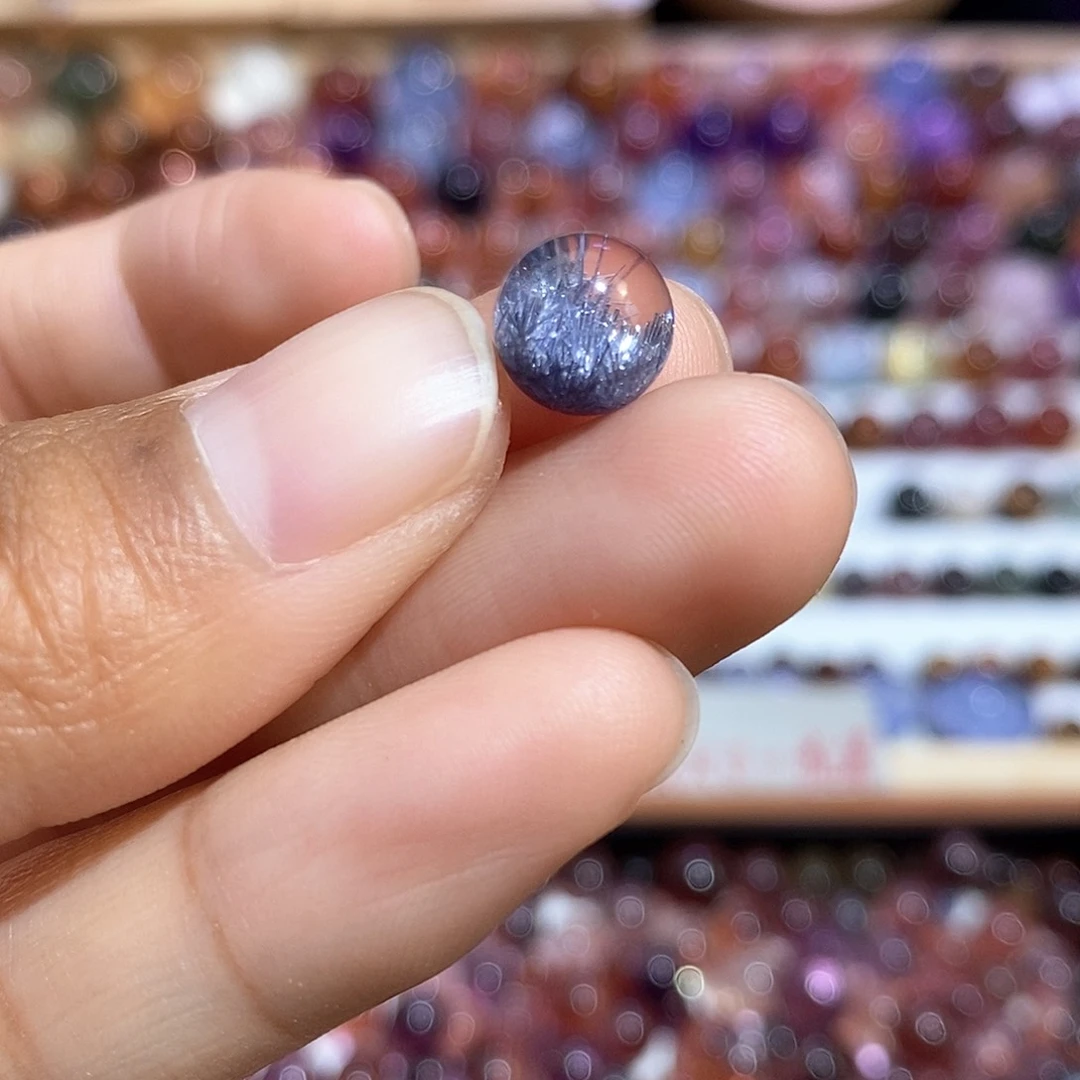 水晶蓝发晶单珠未镶嵌美****容