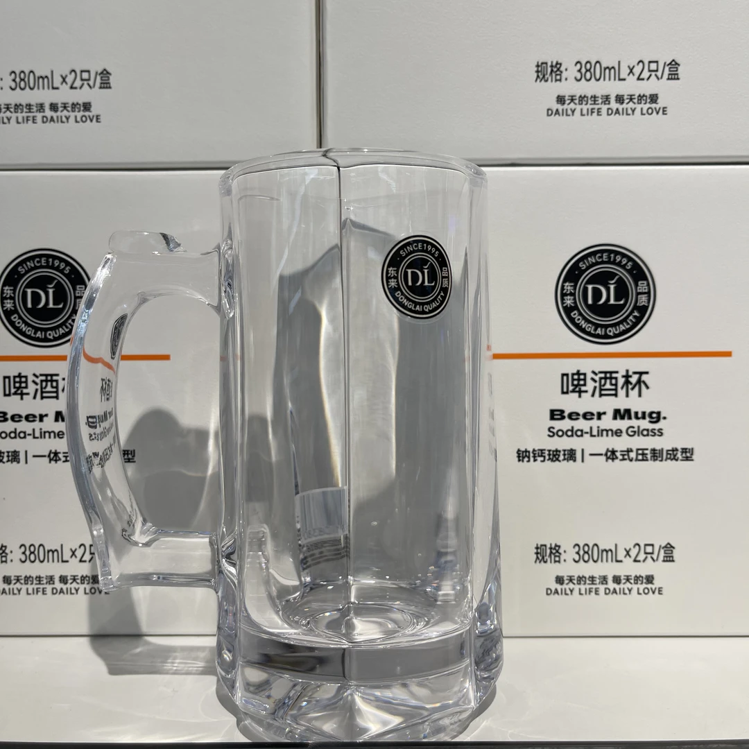 许昌超市自营品牌钠钙玻璃啤酒杯玻璃杯