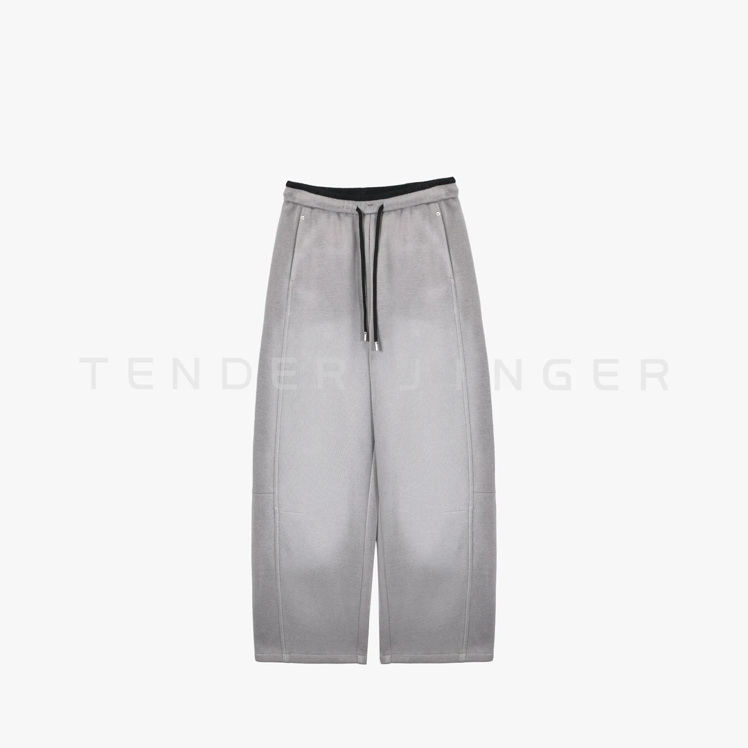 Tender Jinger｜线下专供米兰风宽松撞色扎染弯刀裤T54SAI50430