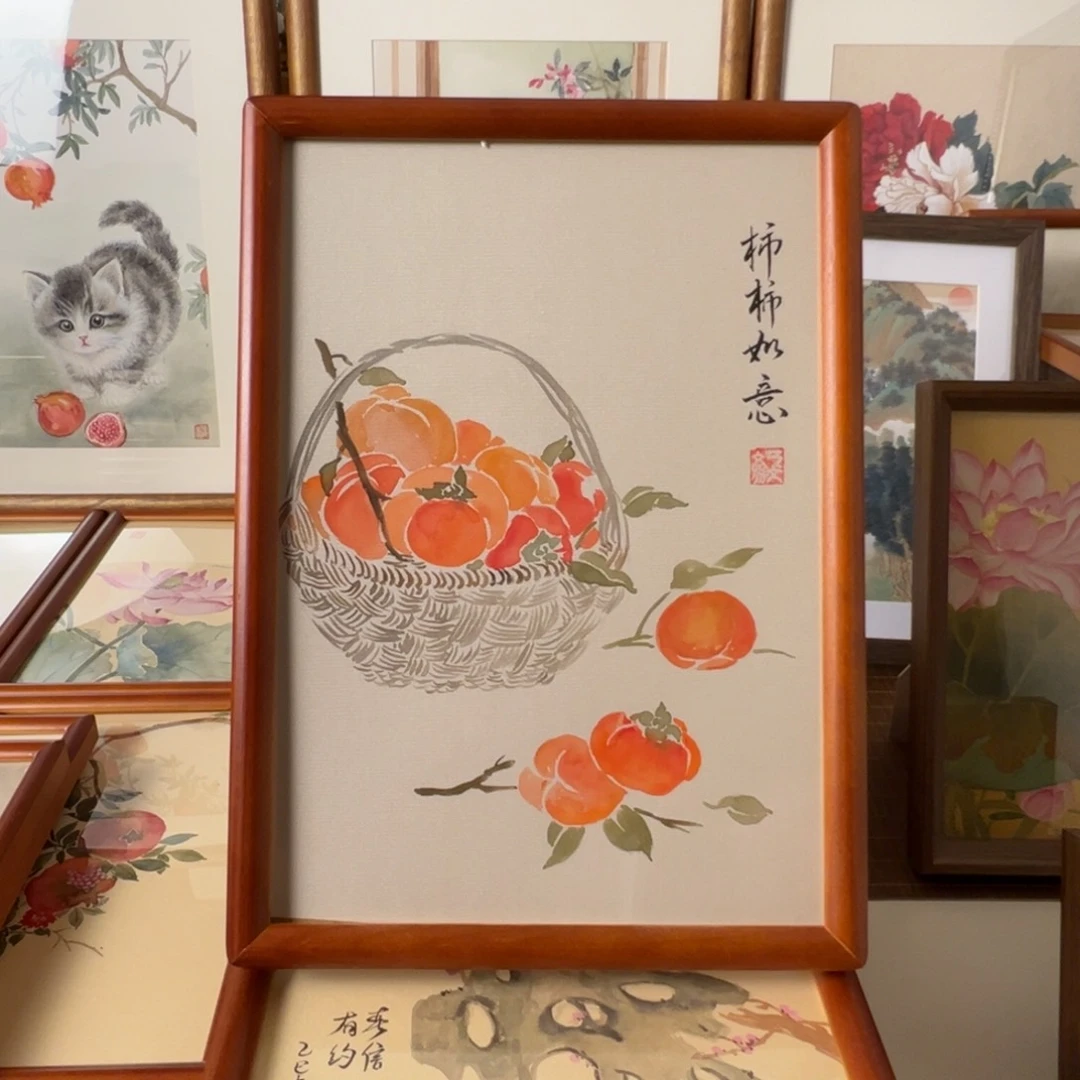 纸本手绘国画作品定制