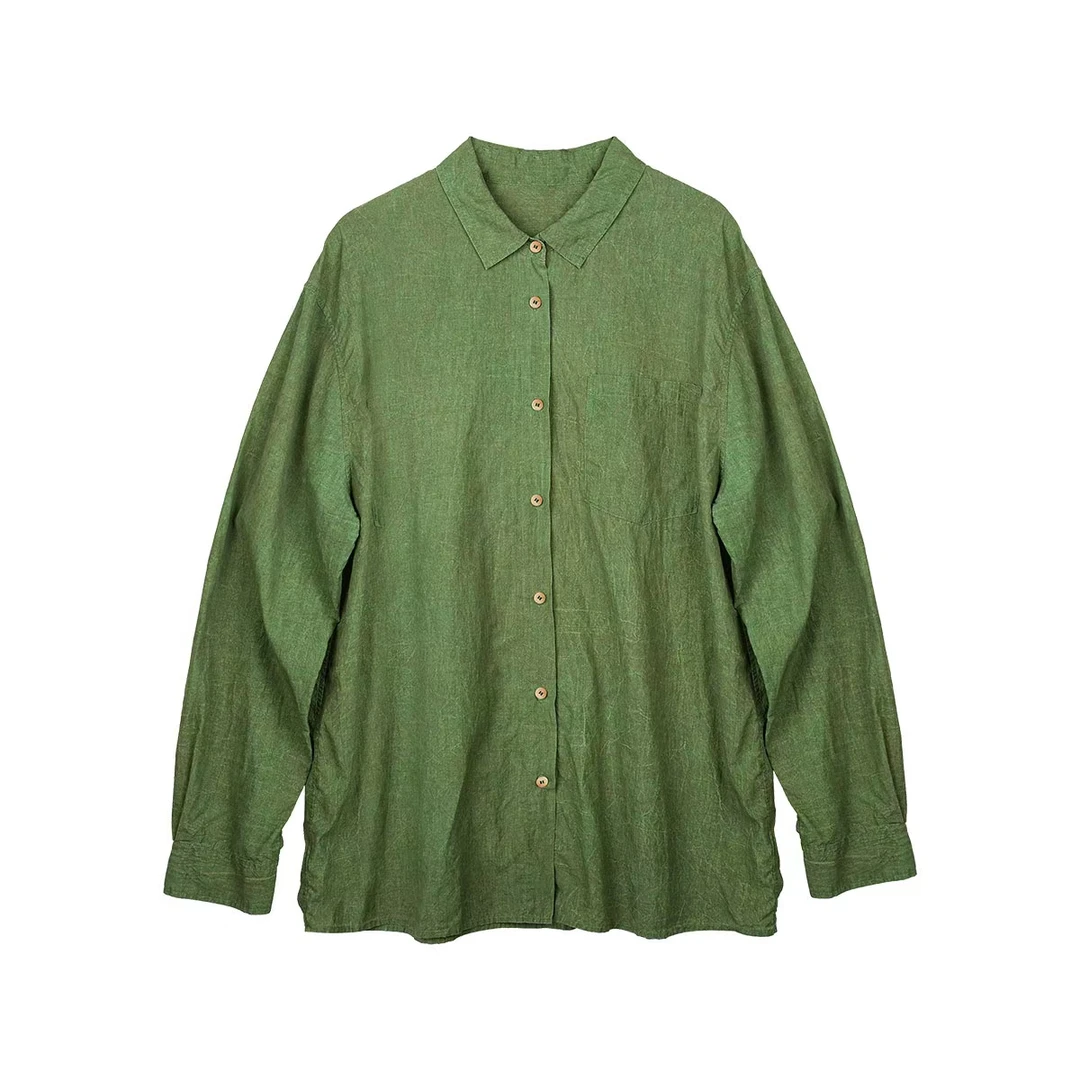 妝點家 云雾里 棉 文艺松弛感恣意随性宽松 长衬衫 Y25SS 5051