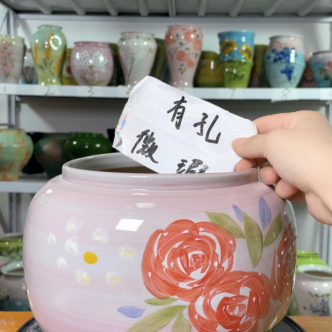 小*动景德镇陶瓷花盆花器暇256
