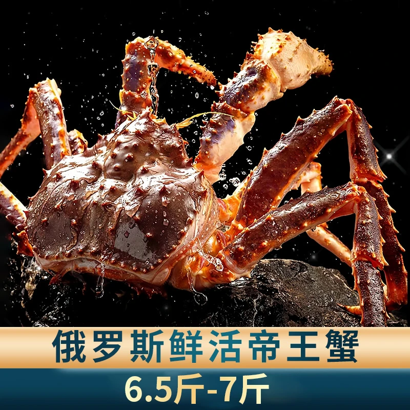 【鲜活帝王蟹】6.5-7斤新鲜海鲜来自巴伦支海帝王蟹顺丰速递