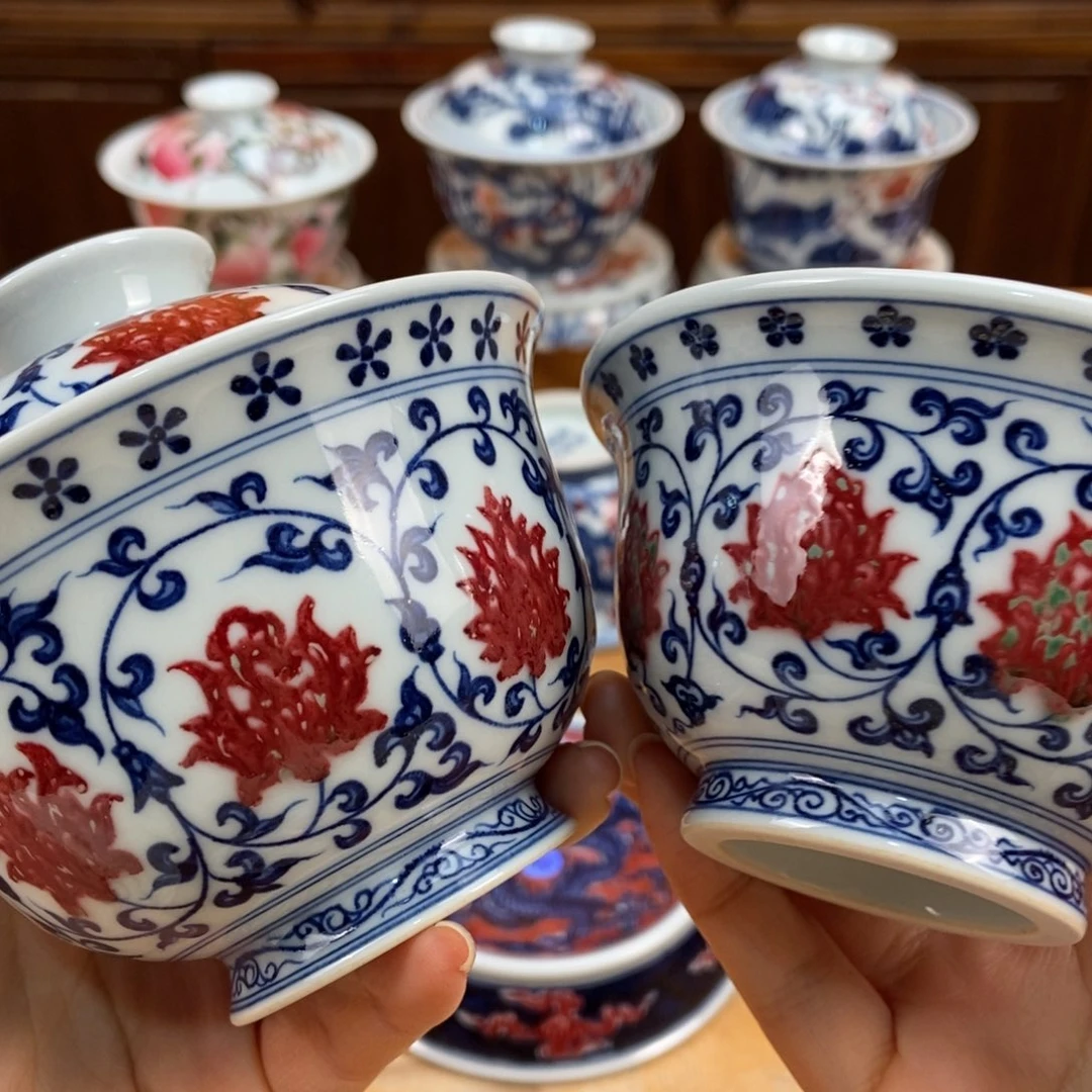 手绘现代茶具非古董愿***好