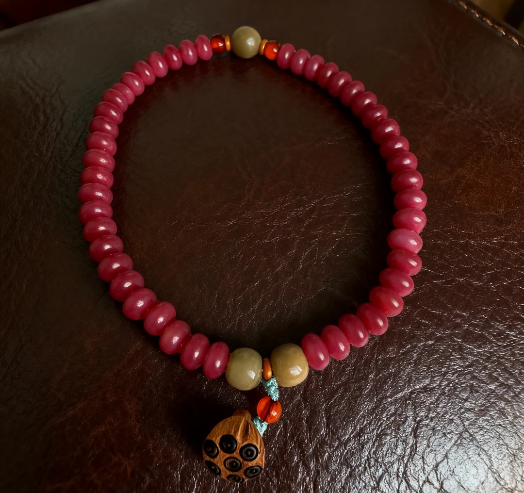 XZ19精品莲花双圈莲蓬手持带盘玩袋手串