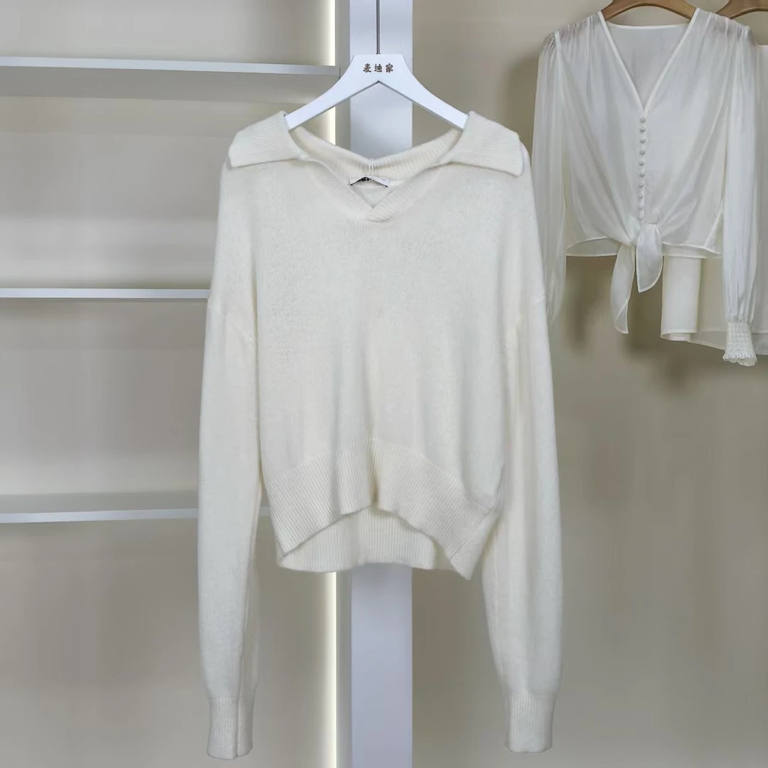 麦迪尚品【K】50428133纯色百搭长袖针织衫女装春季品牌折扣