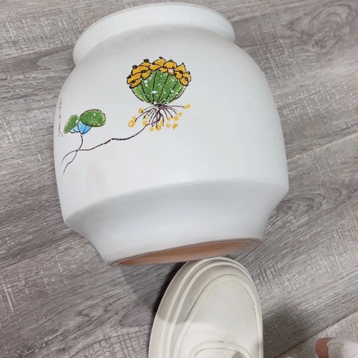 红陶口径15高度20一只小瑕疵