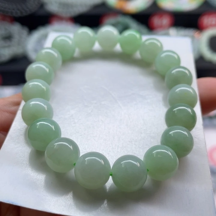 未镶嵌手链翡翠卡9.9有纹