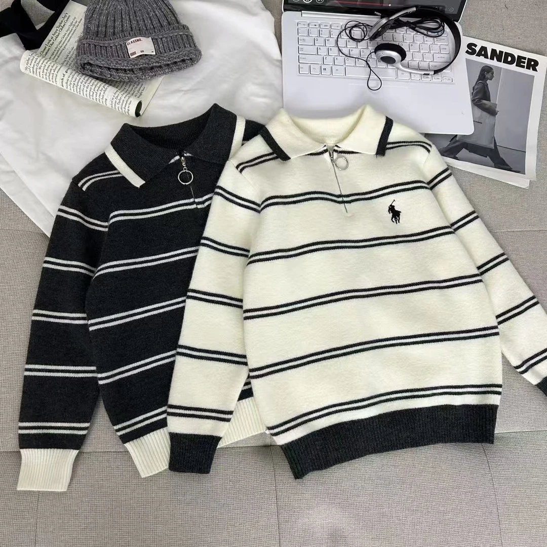 男童毛衣2025秋冬新款中大童韩版加厚针织衫洋气百搭保暖套头毛衣