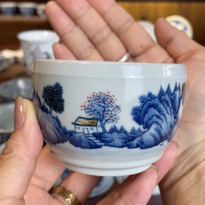 手工手绘山水缸杯（微瑕）