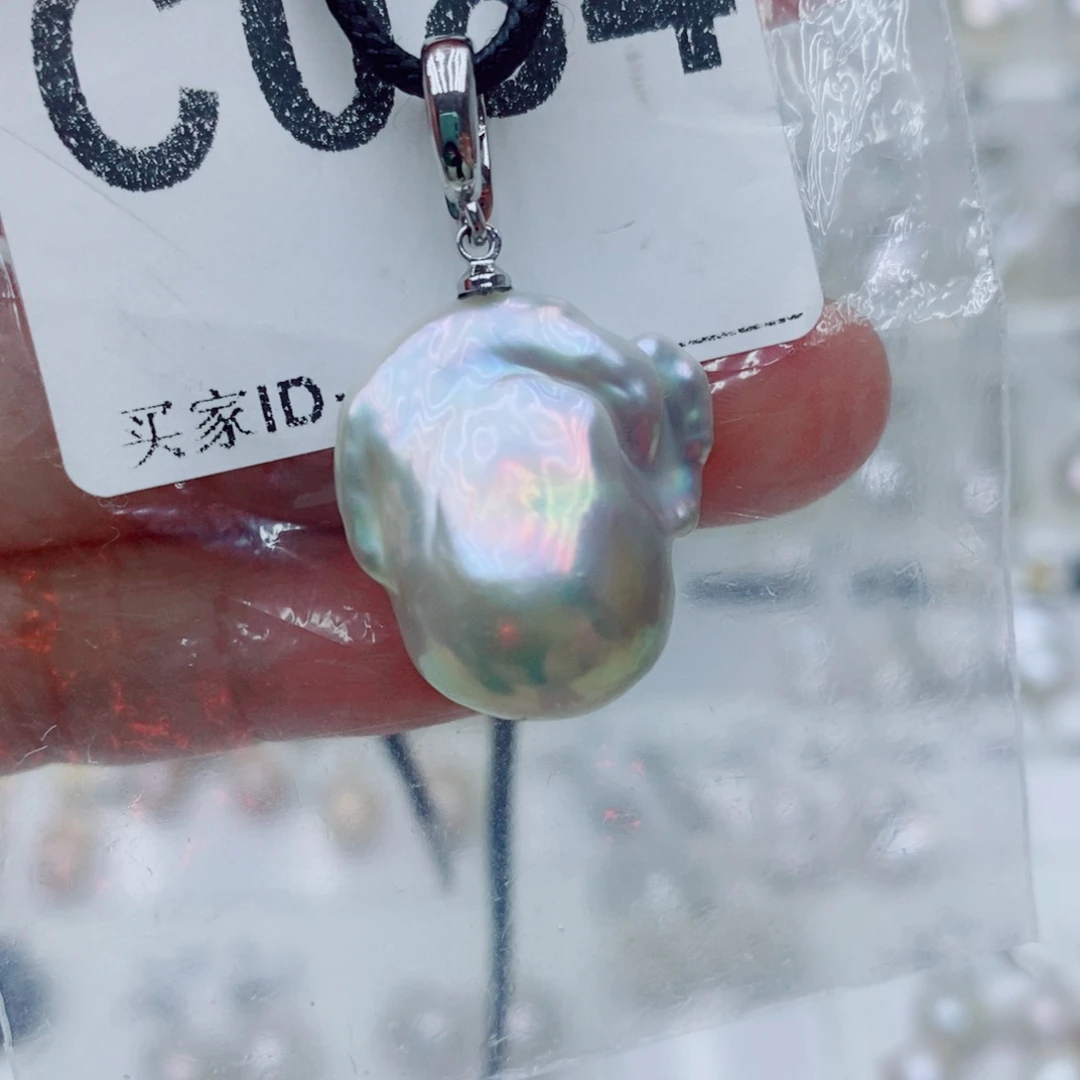 银S925镶嵌颈饰淡水珍珠