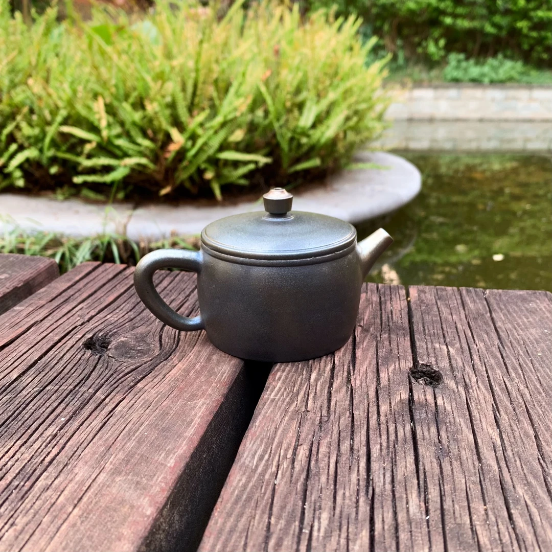 云南建水紫陶茶壶古法柴烧陶瓷壶裸烧大口汉瓦壶小容量功夫茶壶