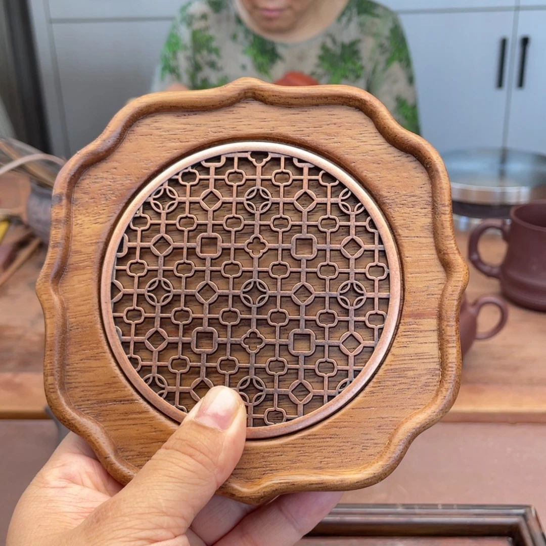 茶壶紫砂胡桃木壶承
