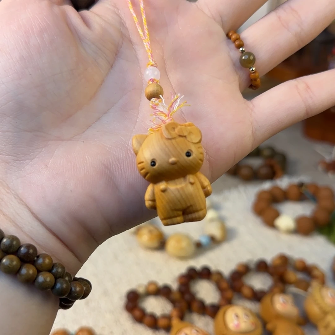 非洲檀香无事牌崖柏 kt 手机链