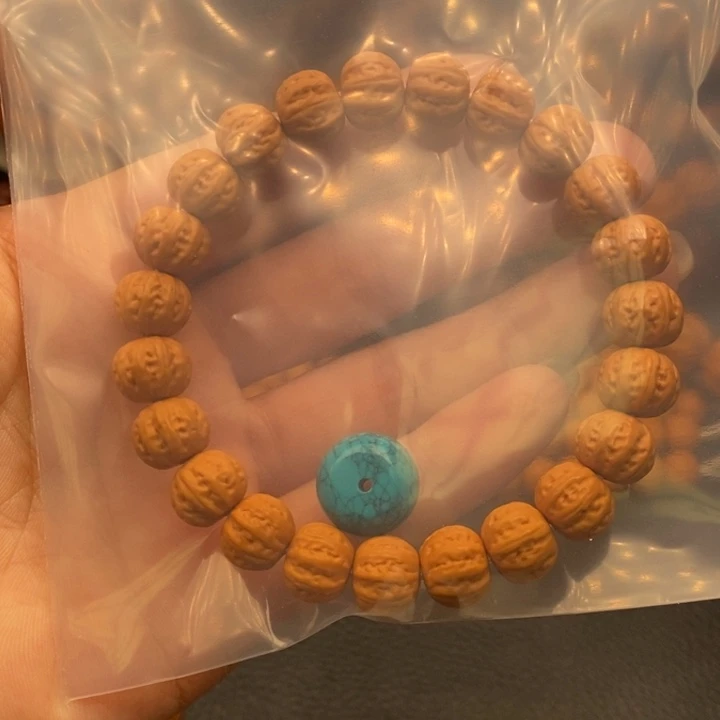 猴头核桃吊坠懒*丧小八棱 串绿配