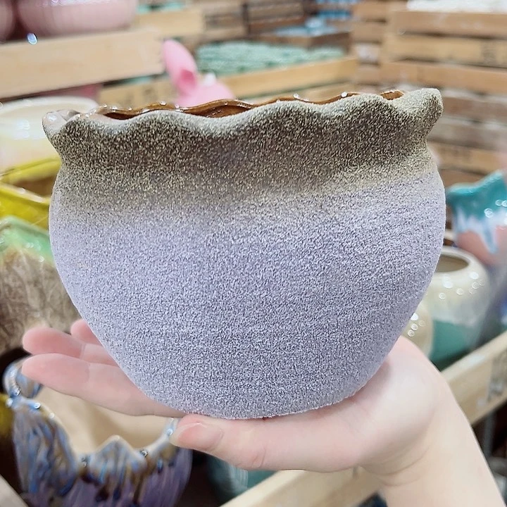 有孔.凑单10元陶瓷花盆发货！