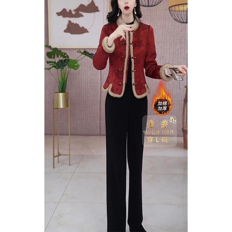 秋冬加厚小香风时尚休闲两件套装女2025新款气质显瘦女神范裤套装