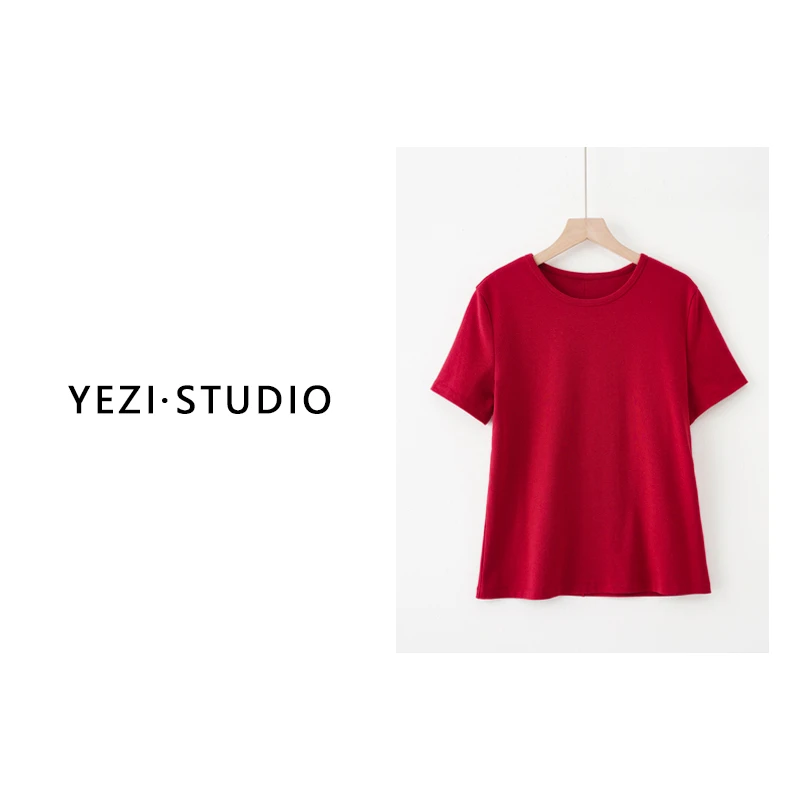 【心心念念2.0】2025早春新品加密螺纹超弹圆领短袖T恤25118101-2/5