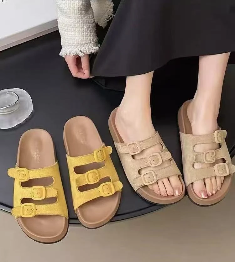 增高一字勃肯拖鞋女外穿2025新款夏季时尚百搭休闲沙滩凉拖鞋软底