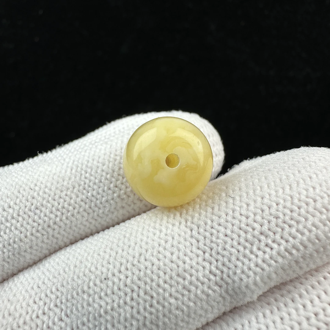 R7325天然蜜蜡 桶珠12.4*9.6mm假一赔四