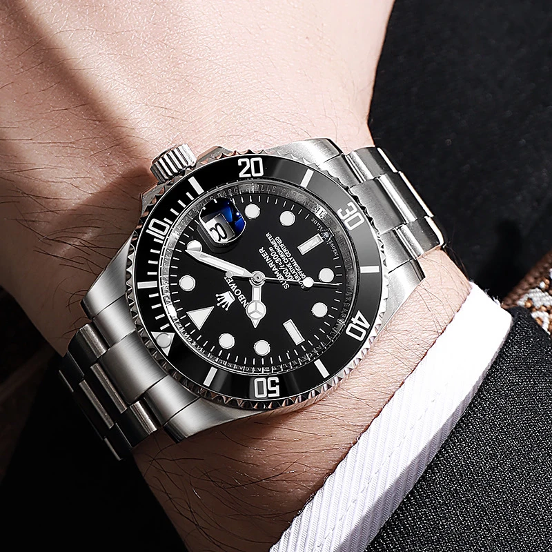 【进口机芯/黑鬼王】全新未使用【专柜直发】INBOWEI男士进口机械腕表