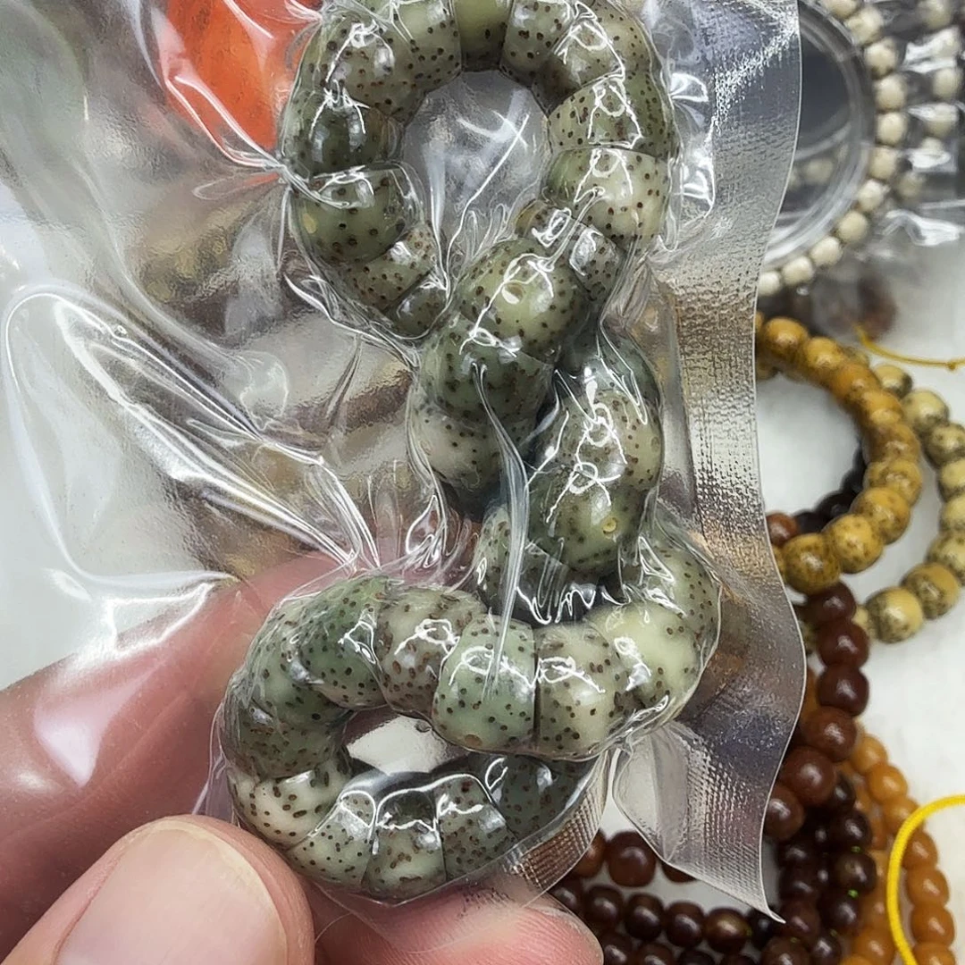 手串星月菩提10荣耀糯冰绿星月菩提单圈大肠10