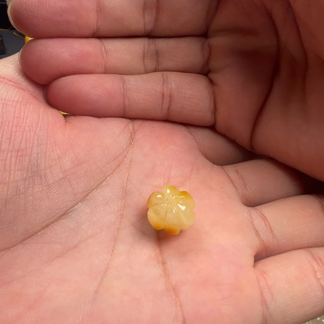 蜜蜡颈饰未镶嵌南瓜珠提溜