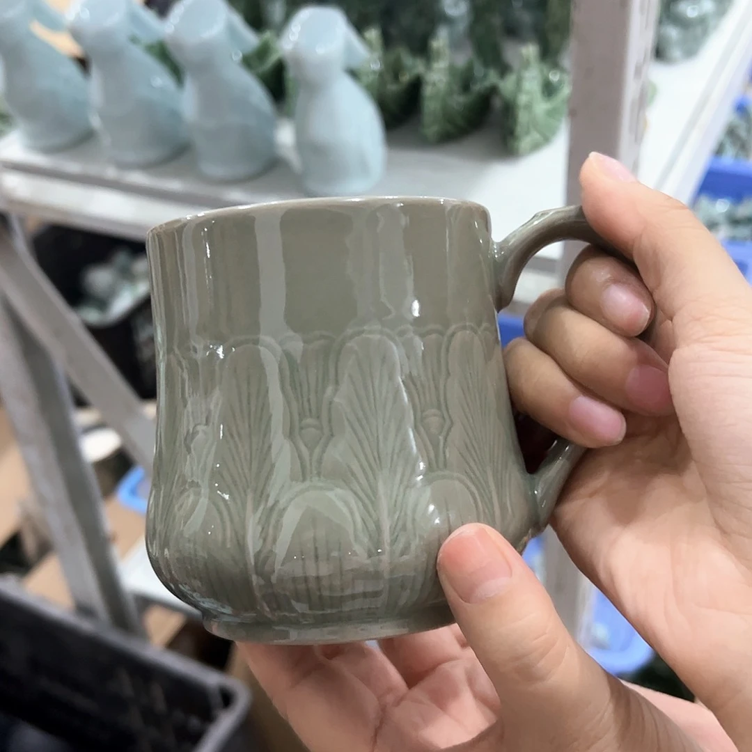 龙泉云间青瓷小米茶器