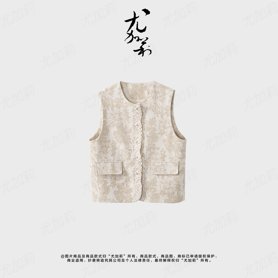 加莉新中式【亚麻马甲】东方元素精品马甲（手洗） 分码