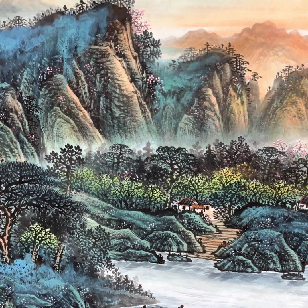 国画国画作品老师手绘