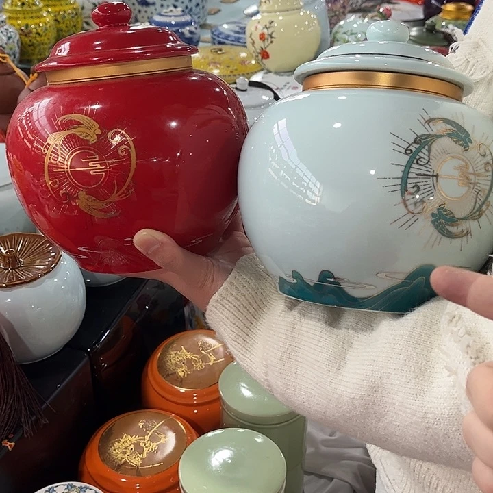 其他陶瓷茶叶罐密封罐摆件