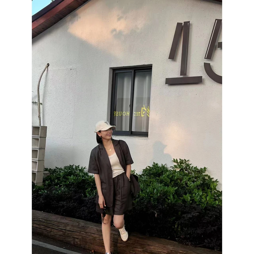 定制款 慵懒亚麻西装 高端显瘦外套 23-145款