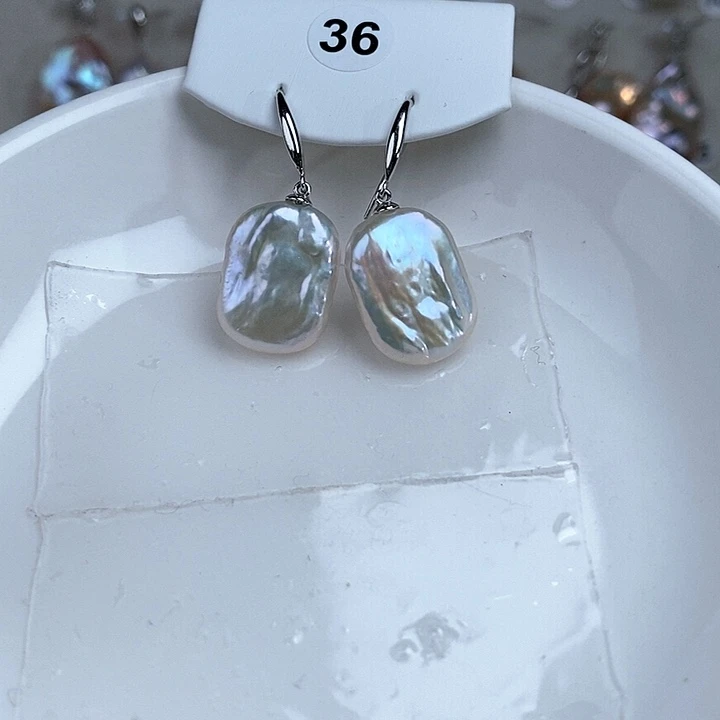 淡水珍珠耳饰银S925镶嵌