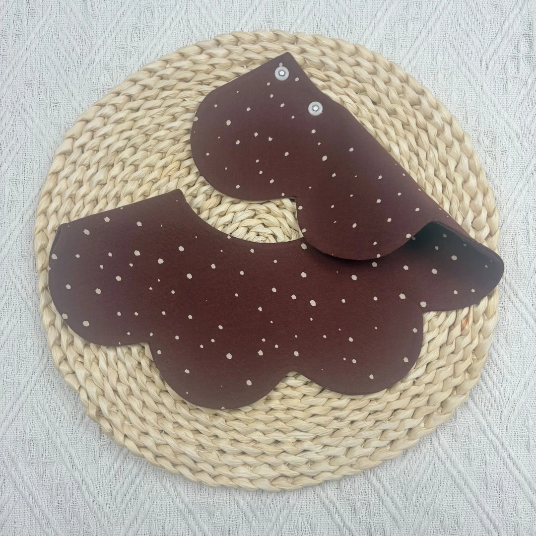 【波点组】故事我口水巾婴幼儿围嘴男女宝宝双面可戴花瓣型A类棉