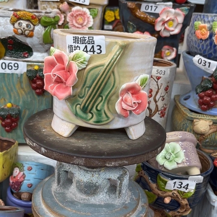 紫砂花盆粗陶材质多肉花盆443