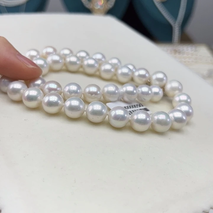 颈饰银S925镶嵌淡水珍珠➕10-11高品极光炫彩孤品