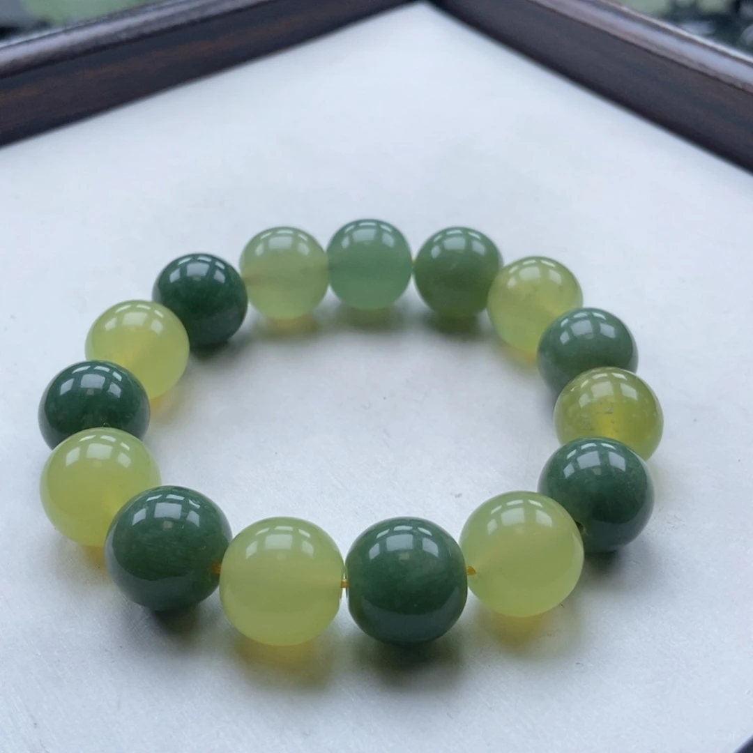 蛇纹石玉未镶嵌手链