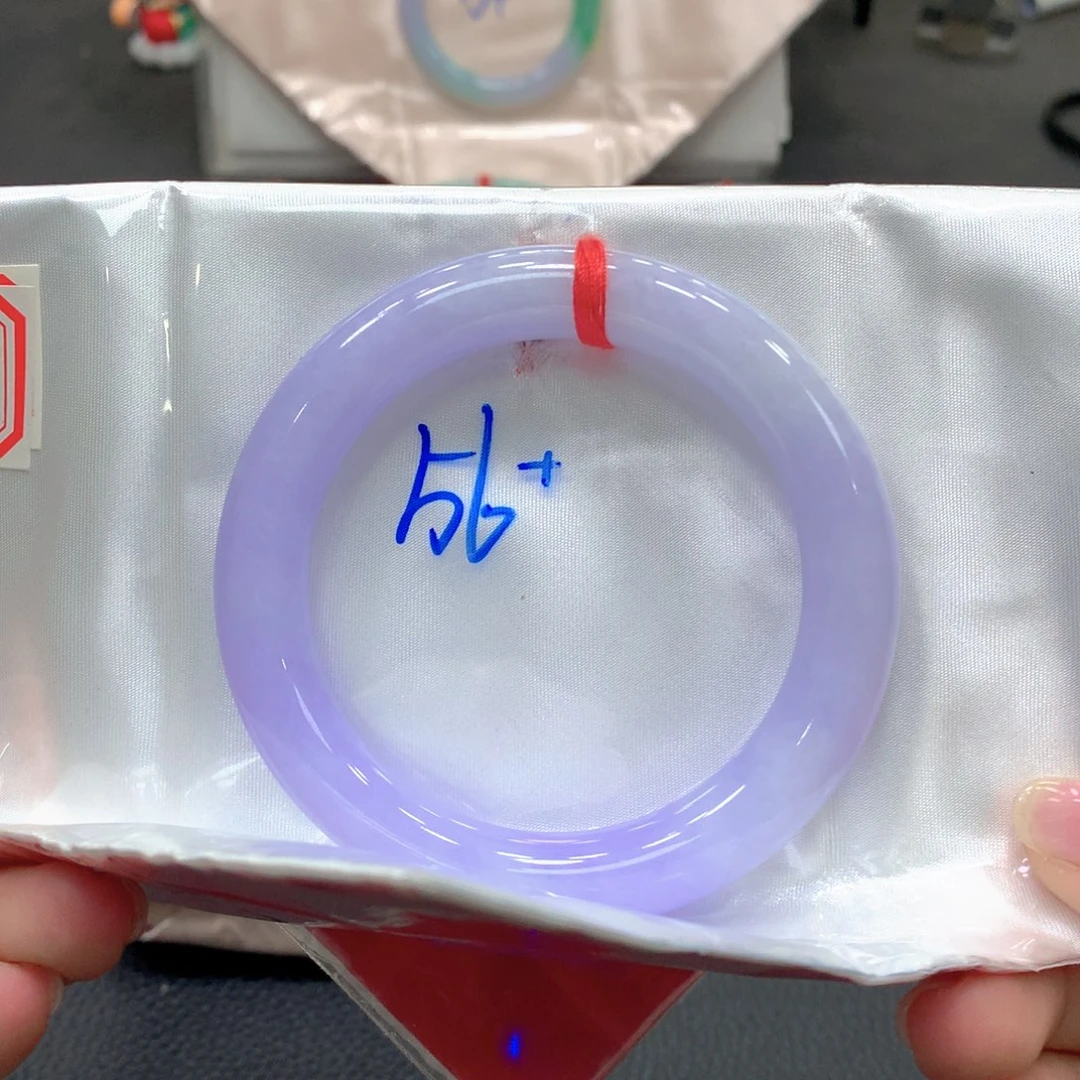翡翠未镶嵌手镯56圆