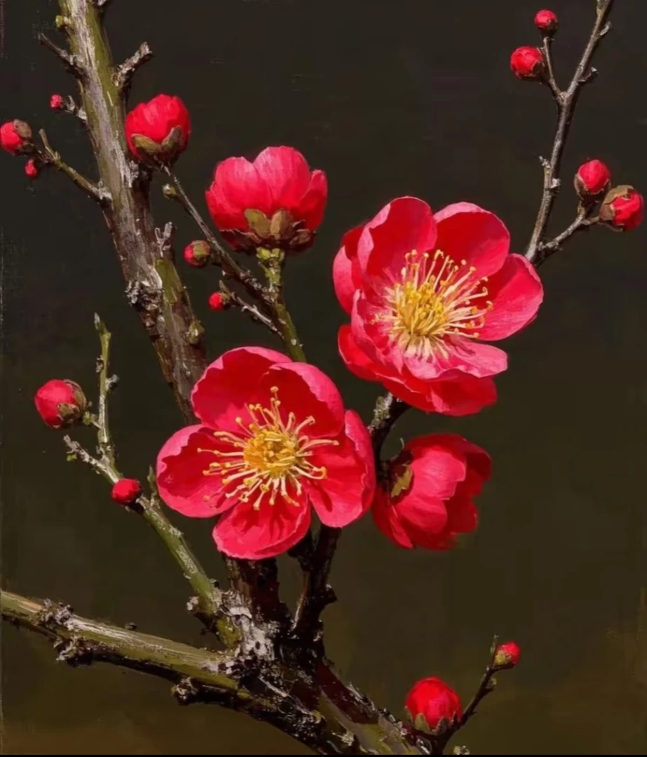 【红梅】带芽带土球浓香型红梅盆栽耐寒适合室内外庭院阳台种植