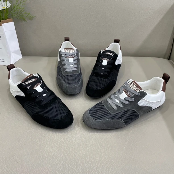 韩版潮流男鞋舒适低帮休闲鞋轻奢平底网面运动鞋百搭鞋子标准码