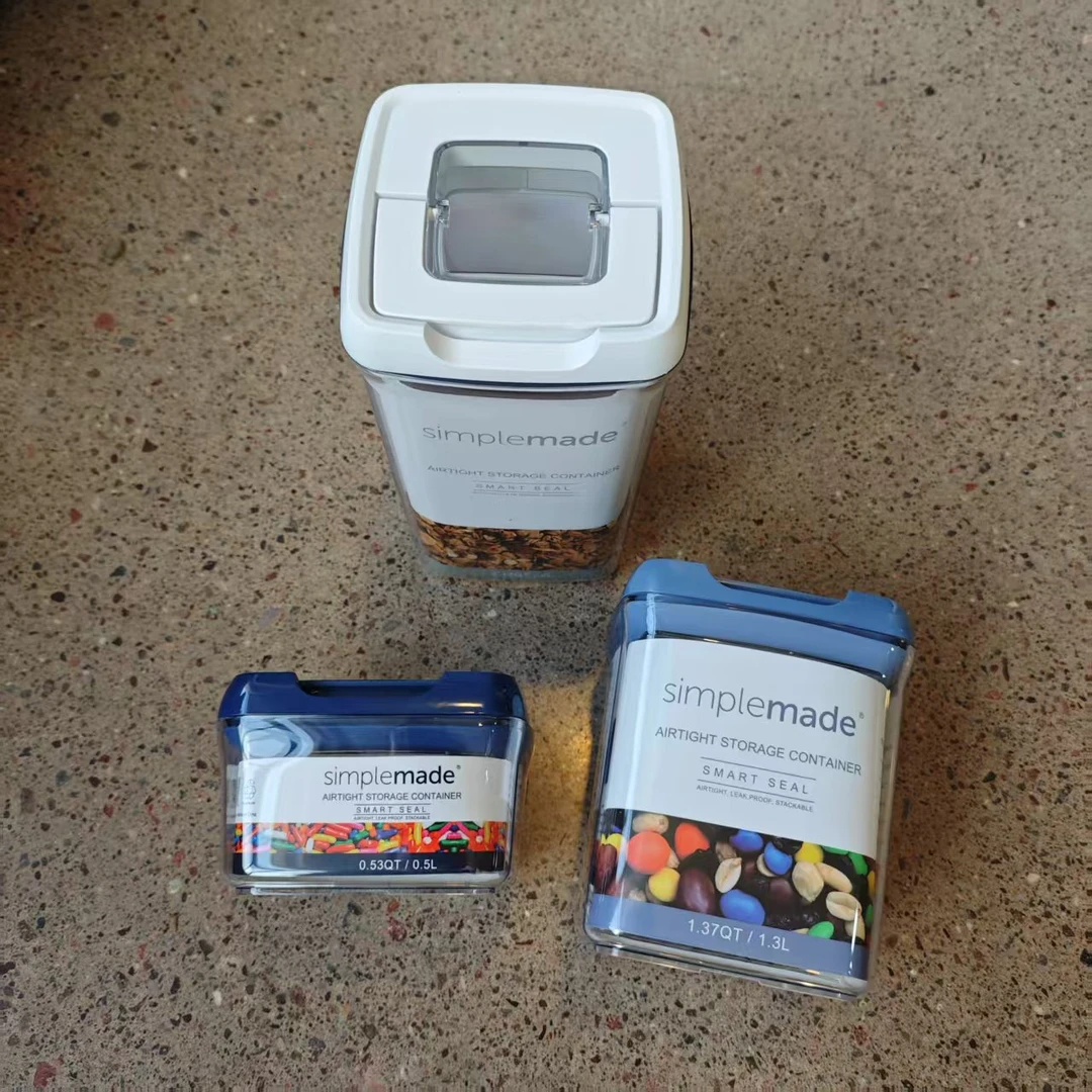 正方形密封罐透明塑料保鲜盒家用坚果储物罐子收纳盒