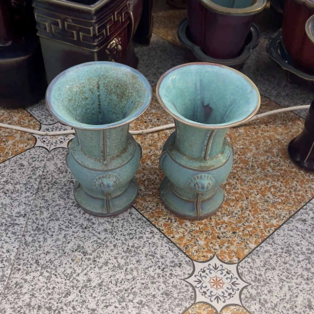 赏品钧花鼓一对上